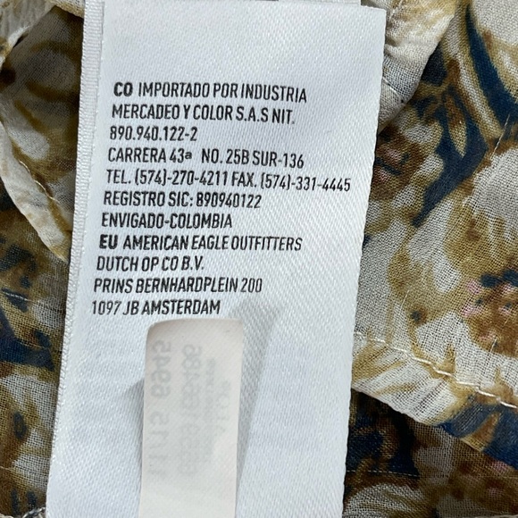 American Eagle Women's XS Sheer Blue and Cream Floral Kimono Cardigan (sku313) - Picture 5 of 11